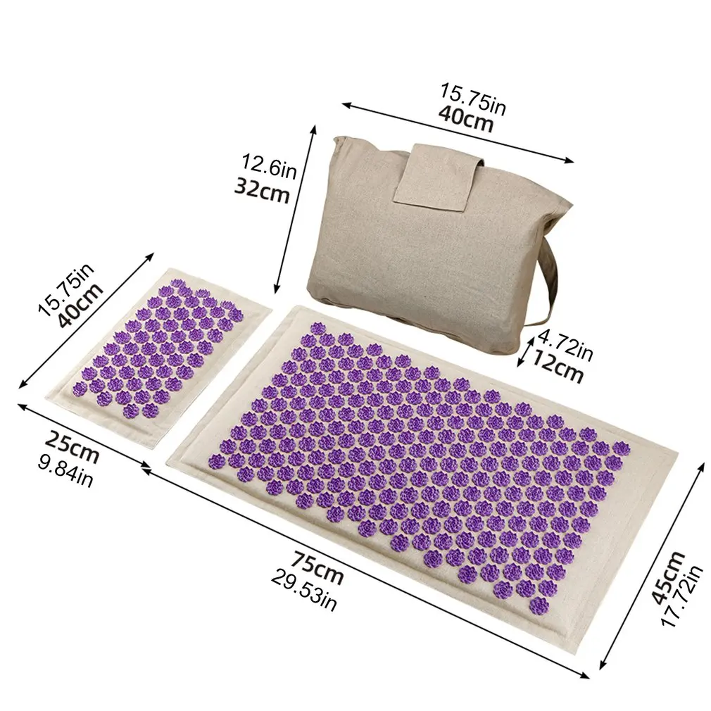 

Coconut Palm Yoga Mat eco lotus Kuznetsov's applicator Acupresion Massage pillow Acupuncture Spike Cushion