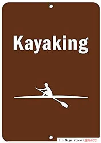 Оловянная металлическая табличка Каякинг парк лодка каноэ и Каяк украшение для