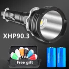 Высококачественный светодиодный фонарик XHP90.3, 4 ядра, внешний аккумулятор, фонарик, Usb, перезаряжаемый аккумулятор 18650 или 26650, алюминиевый фонарик
