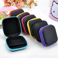 xianmu 1 pcs portable square earphone carrying case mini pouch storage for smartphone earphone bluetooth headset storage bags