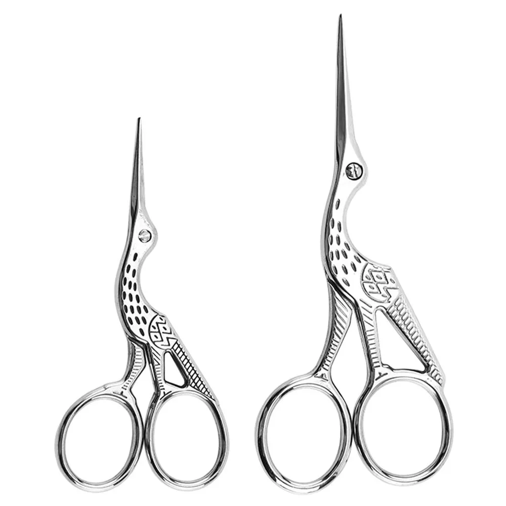 2 шт. (серебристый) винтажные швейные ножницы в форме Герона для шитья крестиком