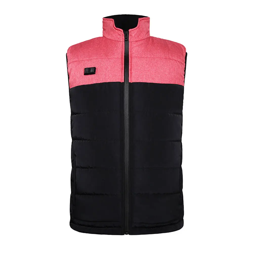 

9 Areas Heated Vest Color Matching Heating Vest Sleeveless Winter Outdoor USB Electric Heating Thermal Warm Sports Vest Jackets