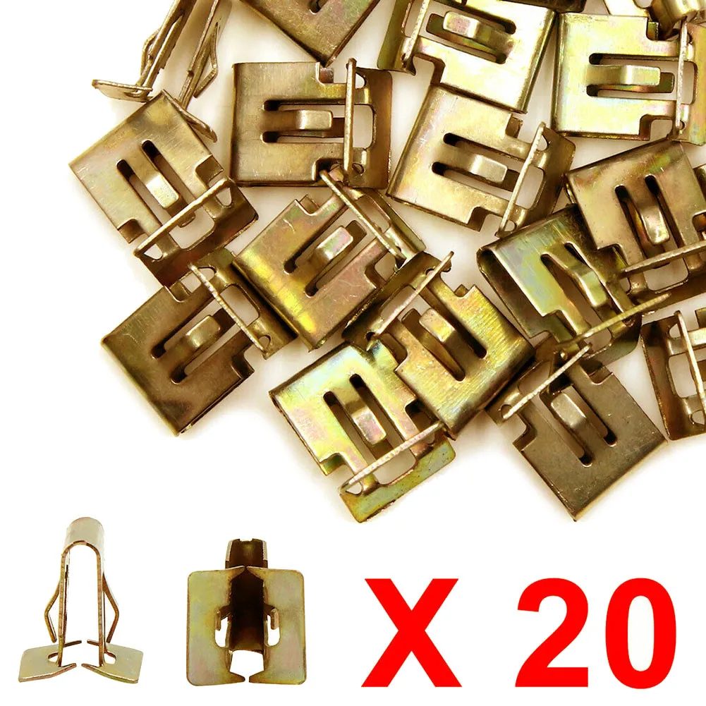 12.2x12.7x15.5mm Metal Retainer Clip 20PCS Console Dash Dashboard Trim