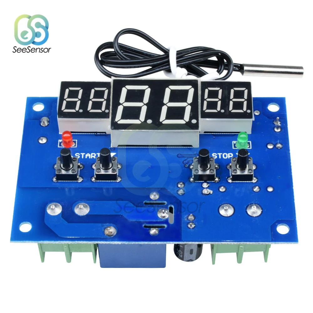 W1401 DC 12V 24V Интеллектуальный цифровой термостат регулятор температуры термометр