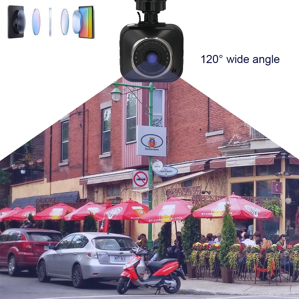 HD Front Camera Dash Cam DVR Recorder With Parking Monitoring Built-in Wifi |