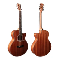with video finlay 40 cutaway acoustic guitar with full mahogany topbodychina guitarra nature matt