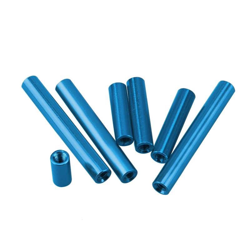 10 шт. Алюминий spacer Колонка M3 OD = 5 мм стоек Круглые прокладки модель интервал винт