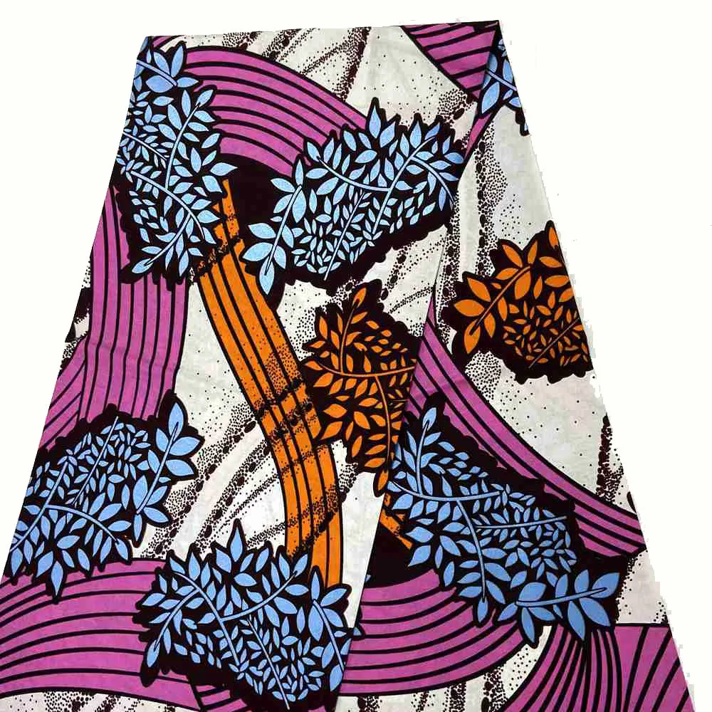 

Good Quality Kanga African Wax Print Fabric Ankara Rapper Stuff Soft Cotton Material Real Golden Batik For Sewing Wedding Dress