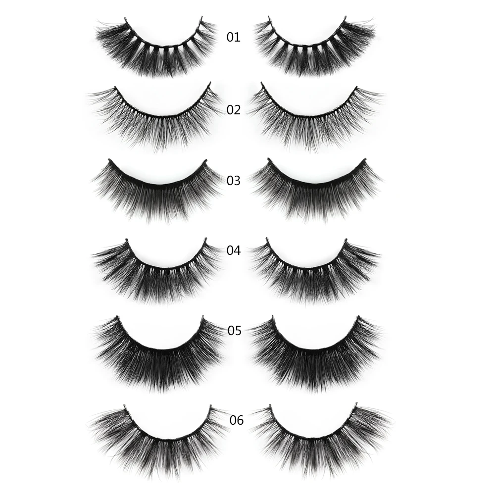 

5 Pairs 3D Mink Hair Natural Cross False Eyelashes Long Messy Makeup Fake Eye Lashes Extension Make Up Beauty Tools maquiagem