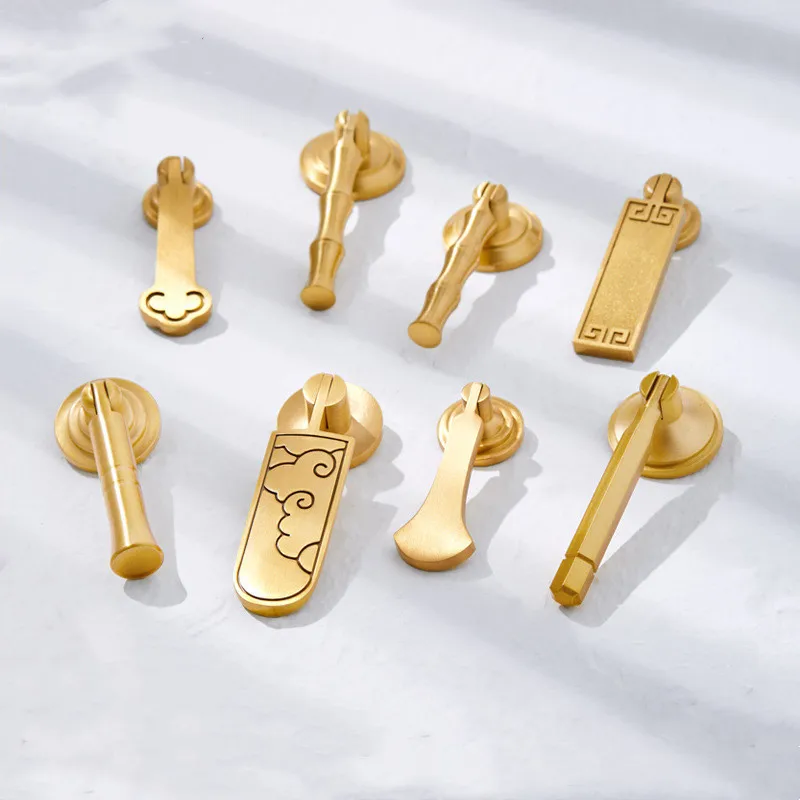 

New Chinese Pendant Closet Handle Drawer Shoe Cabinet Brass Light Luxury Single Hole Small
