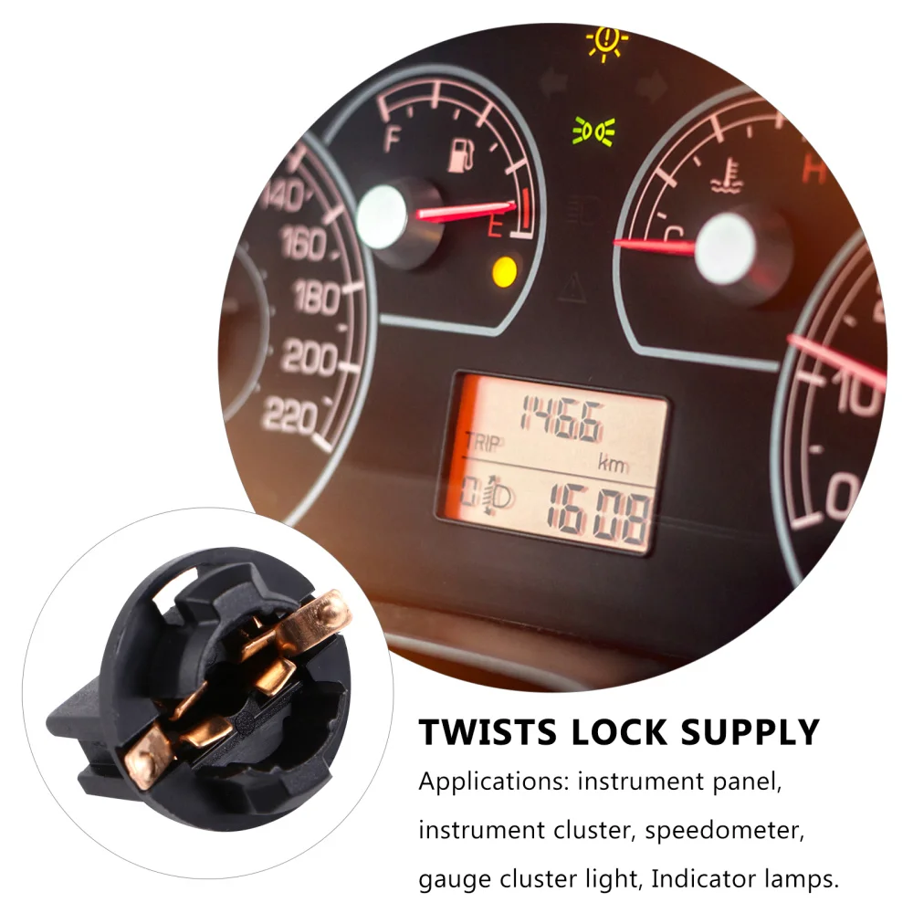 

10pcs Useful Twists Lock Wedge Instrument Panel Dash Light Bulbs Base Socket