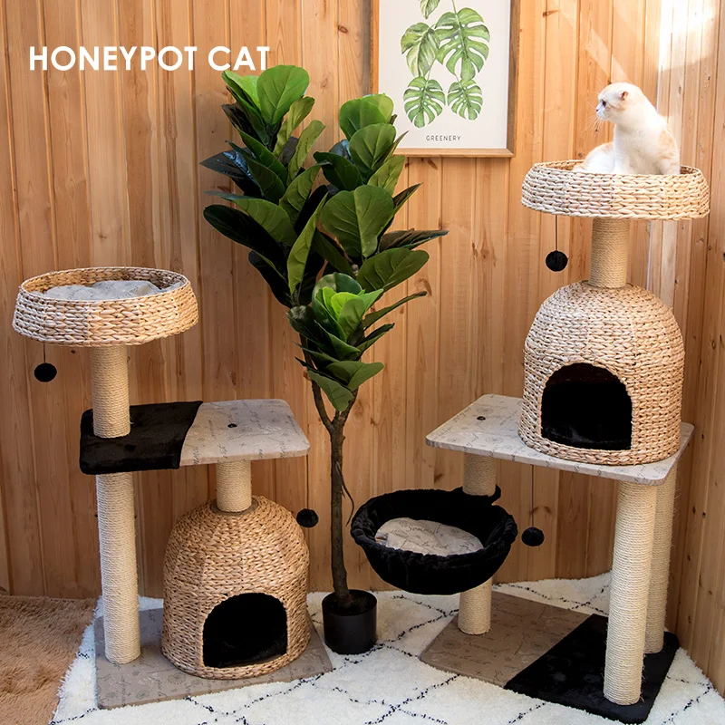 Рама для скалолазания с котом дерево кошки летняя рама трава из цельного