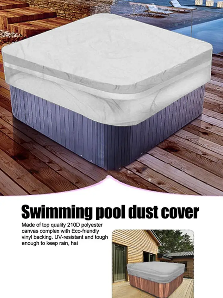 Пылезащитный чехол для спа-ванны бассейна наружного двора квадратного стандарта