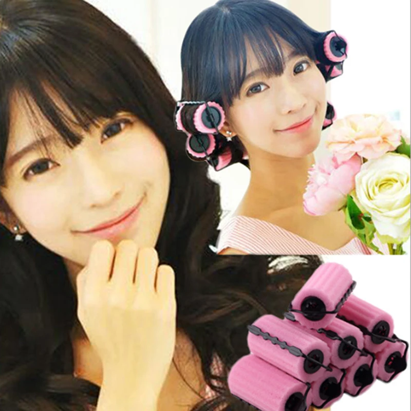 8PCS/Pack Magic Sponge Foam Cushion Hair Styling Rollers Curlers DIY Wavy Travel Home Use Twist Tool | Красота и здоровье