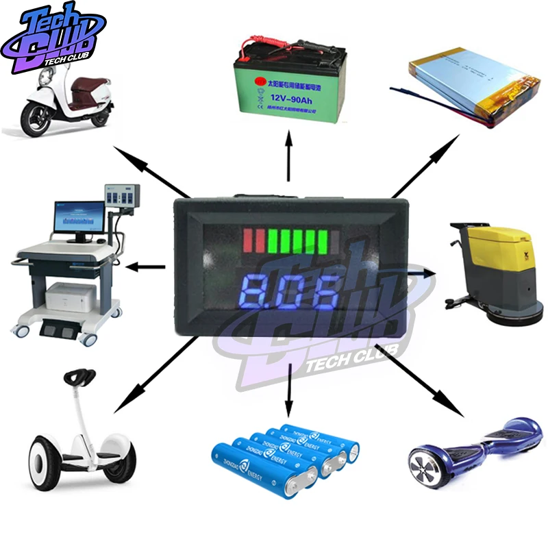 Индикатор уровня заряда свинцово кислотных аккумуляторов 12 В цифровой тестер