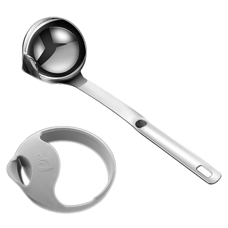 

JEYL Stainless Steel Scoop Filter Grease Spoon Colander Spoon Soup Oil Separator Cooking Colander Tools Kitchen Gadgets