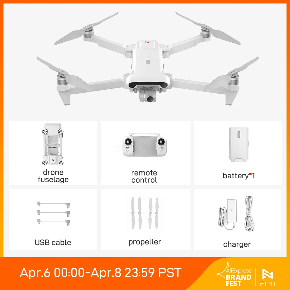 Presente de Natal Fimi Câmera Drone 4k Quadcopter 8km Acessório Kit 3 Eixos Conjunto Completo Rtf Controle Remoto Melhor X8se 2021