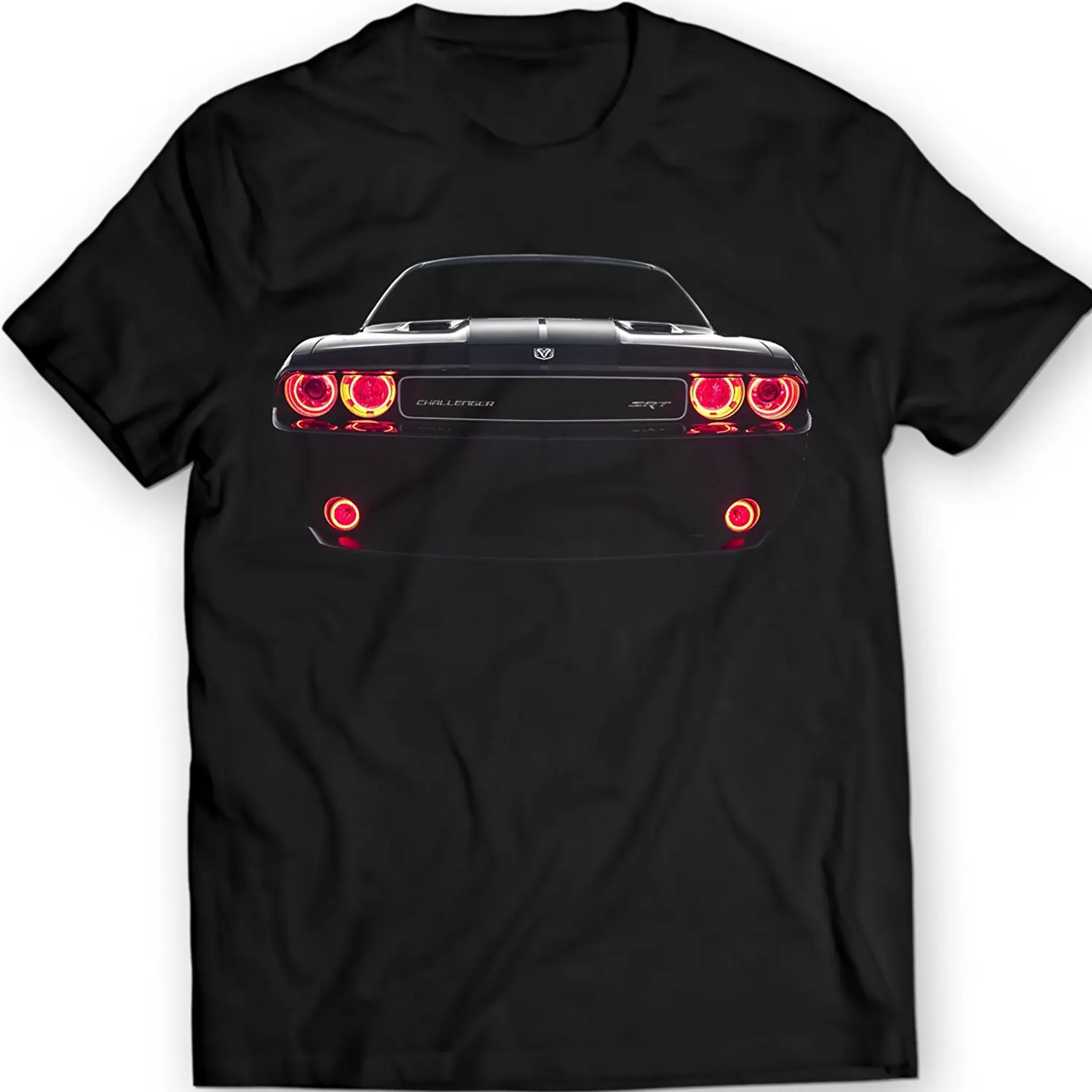

2019 New Fashion Cotton T-shirt American Car Challenger SRT LED Headlights Muscle Racings Car T-Shirt