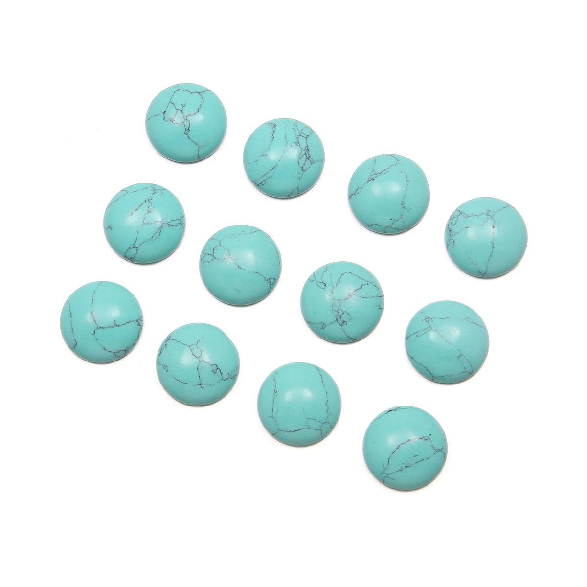 Бусины из натурального камня голубого бирюзового кабошона 8 6 10 мм круглые бусины
