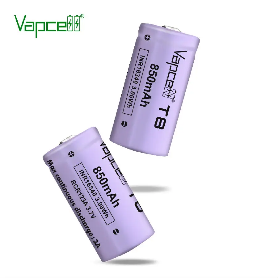 Оригинальный литий-ионный аккумулятор Vapcell 16340 850 мА · ч 3 А T8 7 в 4 шт. | Электроника
