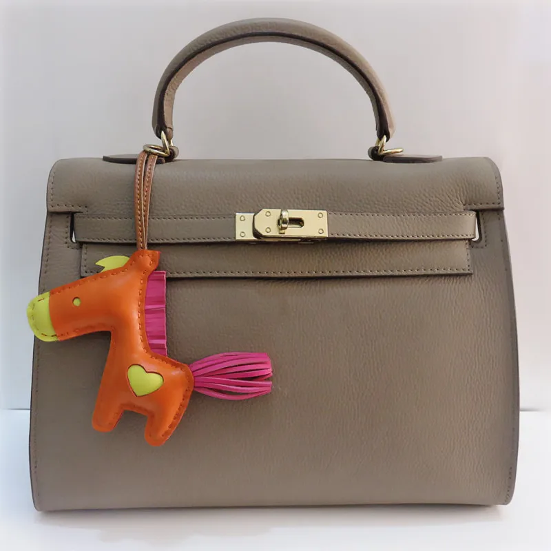 Милые мини-лошадь из воловьей кожи Обувь ручной работы натуральной сумки