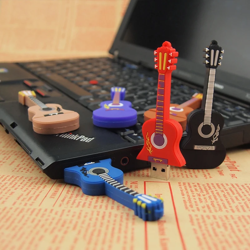 USB флеш накопитель USB2.0 в форме гитары память 128 Мб 32 ГБ 64 ГБ|usb stick|u diskpen drive 32gb |