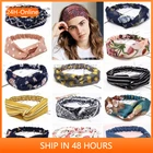 Цветная эластичная повязка для волос, обруч для волос в клетку с узлом, повязка для волос для женщин, бандана для девочек, полосатый головной убор, подарок, повязка для волос, повязка на голову