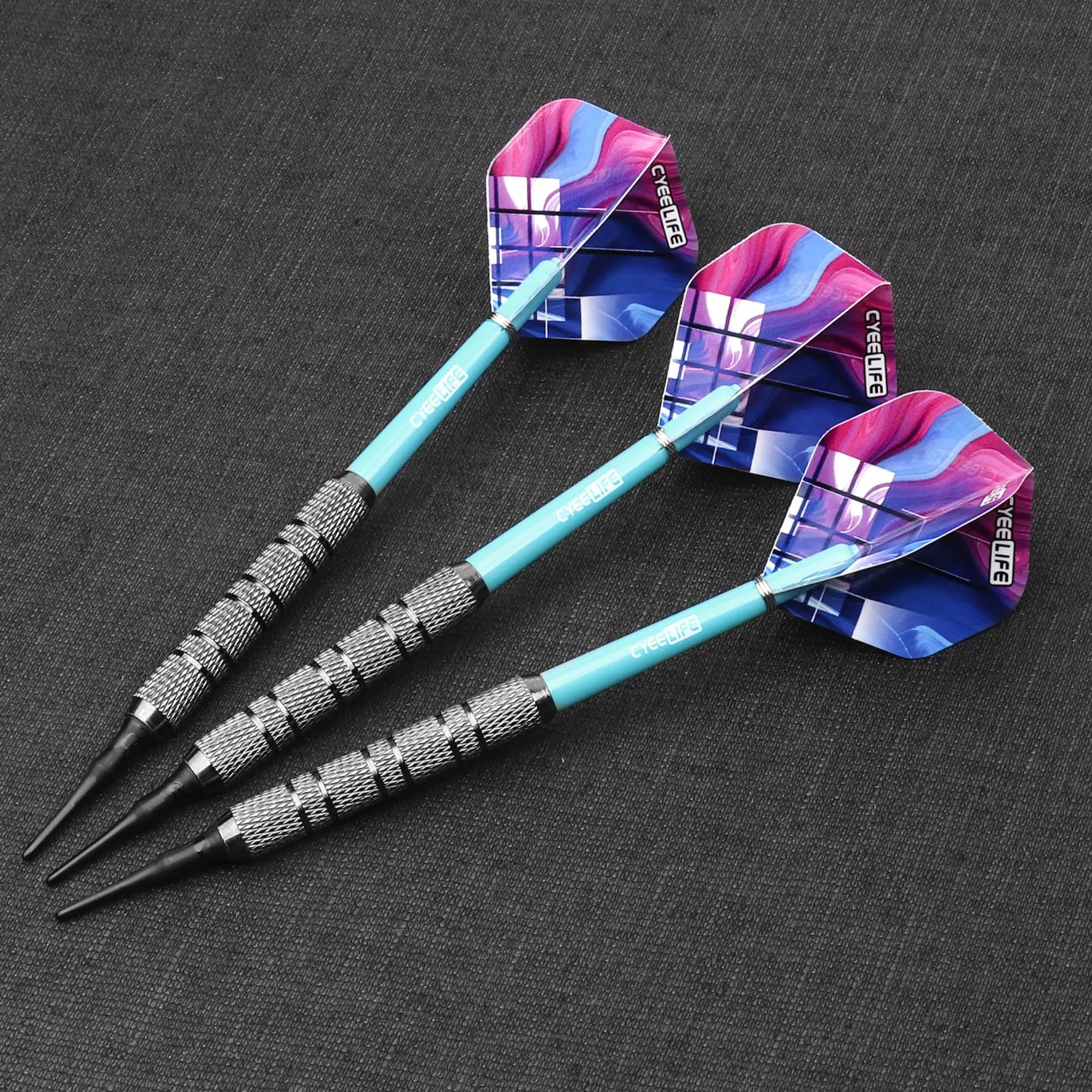 Дротика с мягким наконечником CyeeLife 7/10/12/16/20 г черный валами из ПВХ металлическими