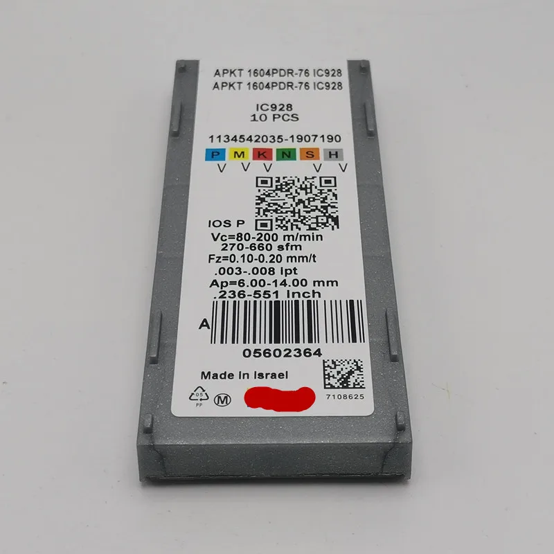 

Isc фреза APKT 1604PDR-76 IC928 наплечный фреза, CNC фреза и обрабатывающий центр резак.