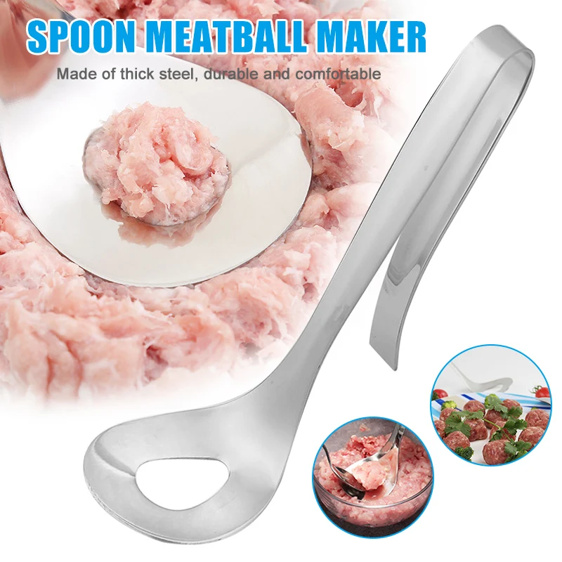 

Stainless Steel Meatball Artifact Fish Ball Maker Pressing Squeezing Tool for Making Meat Ball Home Accessories