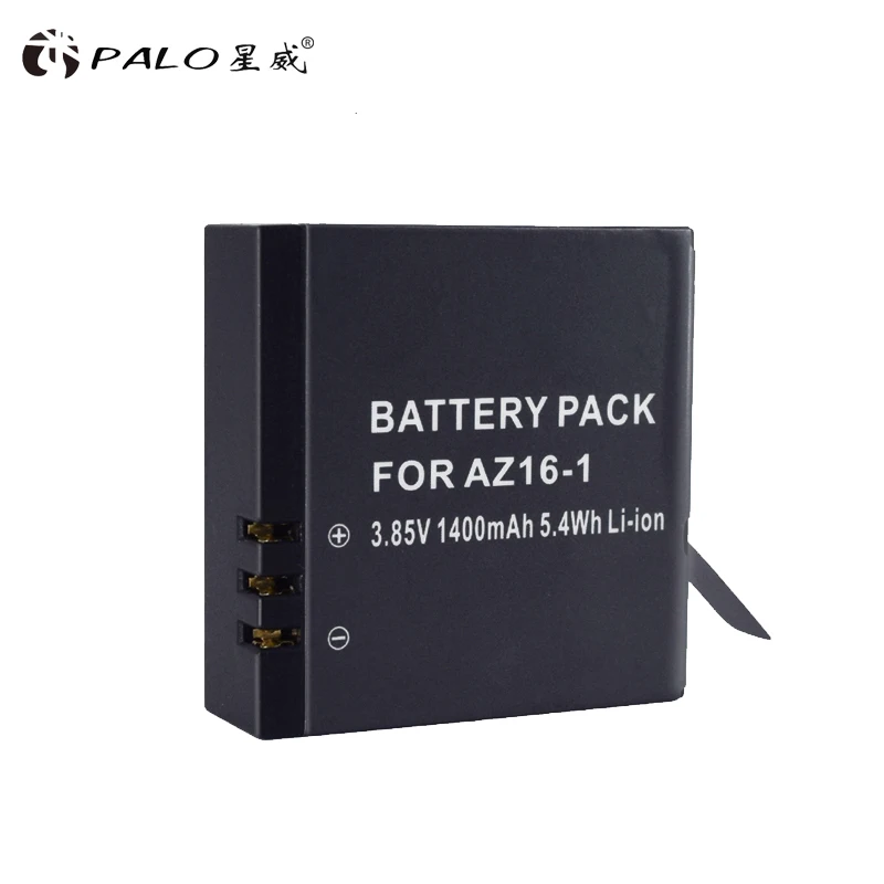 Аккумуляторы PALO 4xAZ16-1 xiao mi Yi 2 4K Lite accu + USB светодиодное двойное зарядное устройство