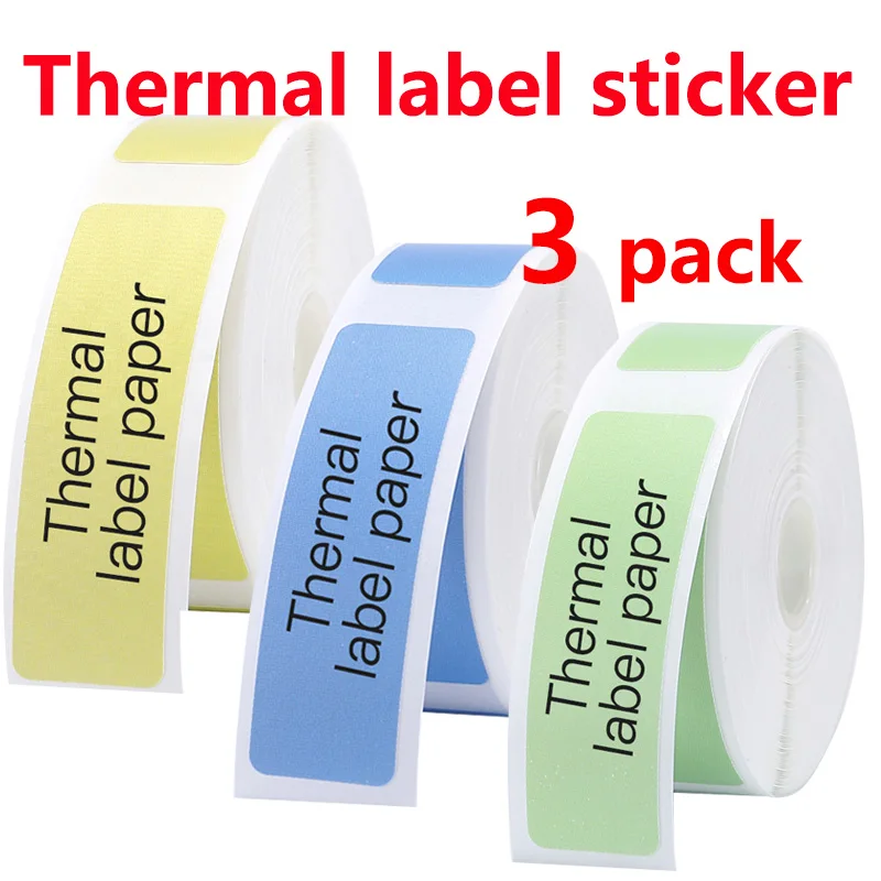 3Rolls Niimbot D11 thermal label Stickers adhesive paper self-adhesive label sticker D61 label printer sticker paper Labeller