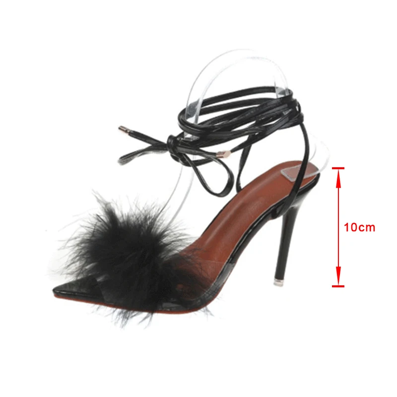 

Women Summer Sandals Thin Heel Pumps Ladies Party Ankle Strap 2021 New Female Leather Square Toe Shoes Women's Elegant Slides