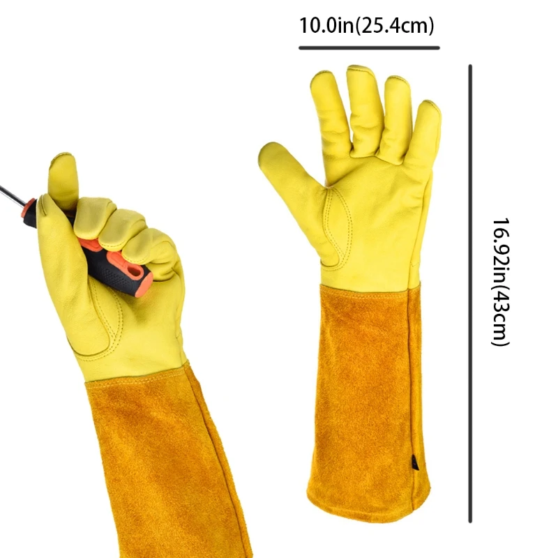 

Pruning Gloves Long for Men and Women Leather Safety Profession Gloves