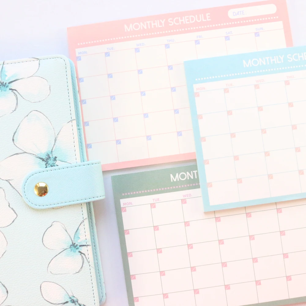 Милый кавайный офисный школьный Настольный планировщик Domikee блокнот в Корейском