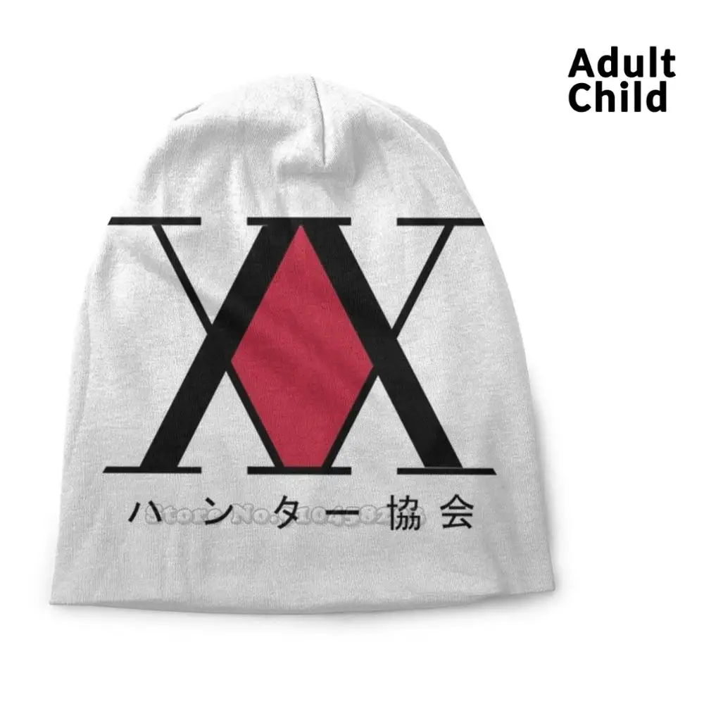 Вязаная шапка унисекс с логотипом Hunter X черно белый воздушный змей сезон весна