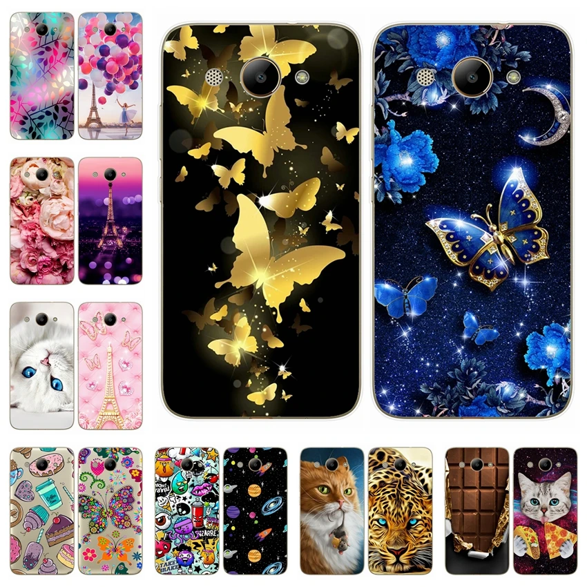 For Huawei Y3 2017 soft Silicone Case Printing Cute Animal Cat Phone Cover Y 3 Fundas Coque Bumper Capa |