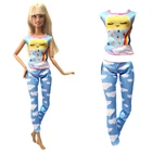 Наряд для куклы NK, 1 комплект, милая рубашка, повседневная одежда, длинные трусы для куклы Барби, аксессуары для куклы Барби, детская игрушка 285A 3X