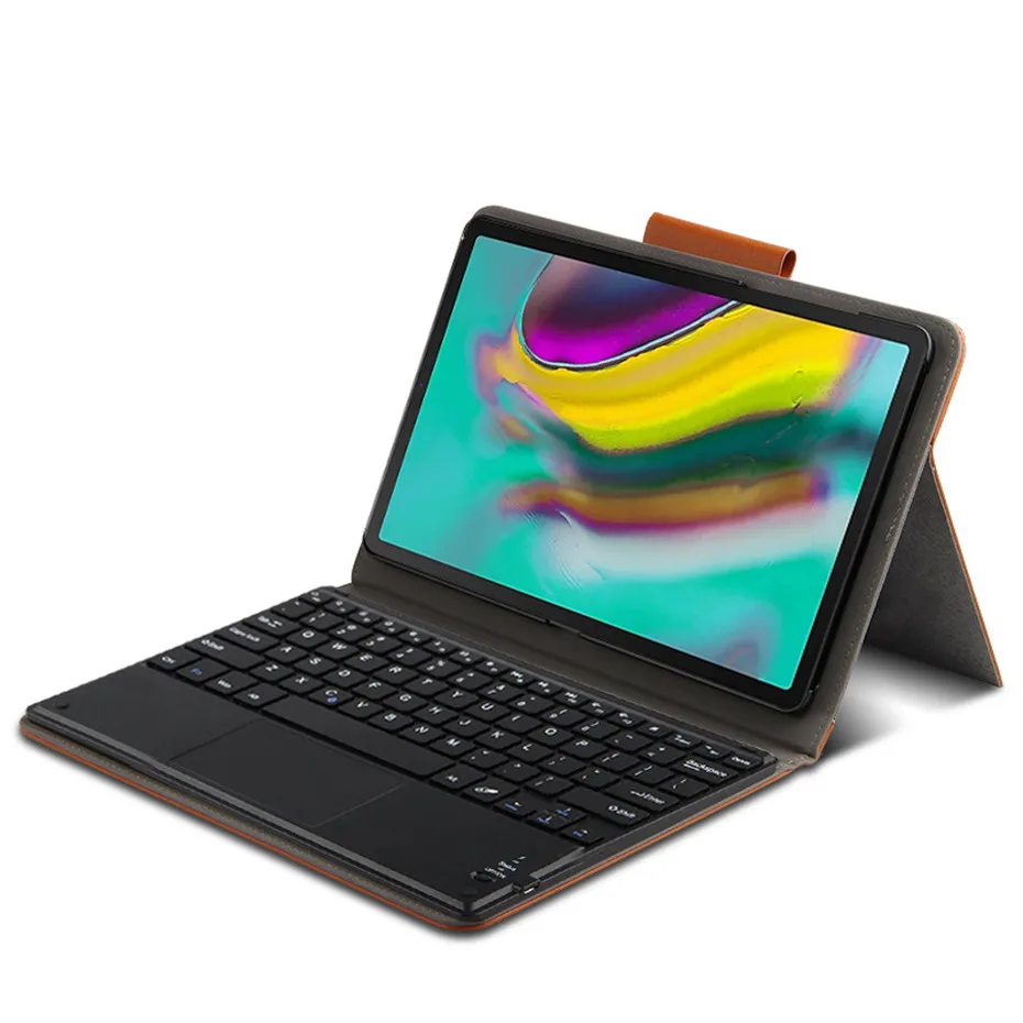 Чехол с Bluetooth клавиатурой для Samsung Galaxy Tab S5e 10 5 2019 беспроводная клавиатура кожаный