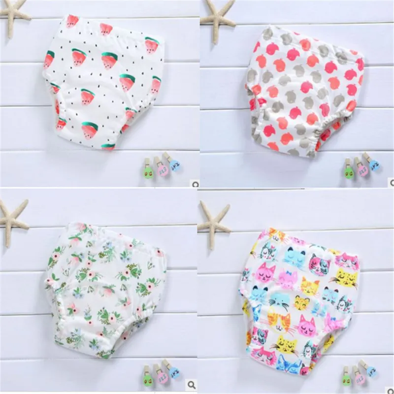 4 шт. детские штаны подгузники моющиеся тренировочные для новорожденных дышащие