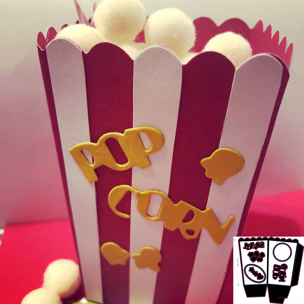 

New Beautiful Popcorn box Cutting Dies Stencils for DIY Scrapbooking photo album Decorative Embossing DIY Paper Cards
