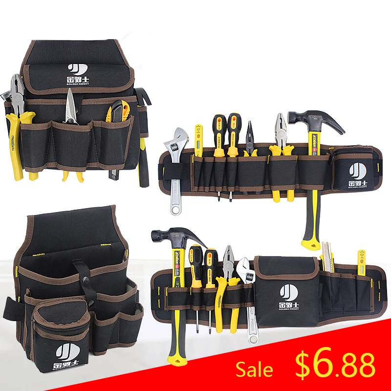

Auto Repair Tools Waist Bag Canvas Thicken Large Tool Bag Multifunction Small Bag Storage Electrician Kit