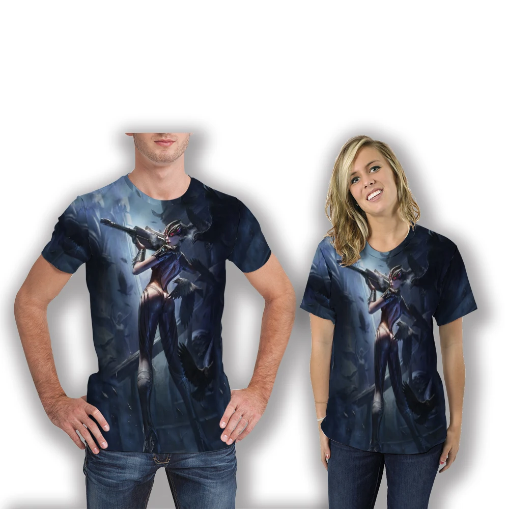 

2021 Summer Personalized 3d Printed Short-sleeved Tops For Couples T-shirt, Popular Game 3d Cartoon Print Loose Tops