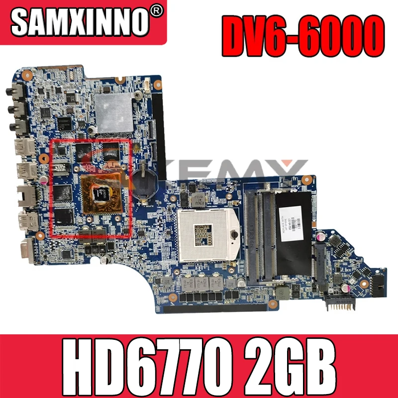 

665342-001 665342-501 для струйного принтера HP Pavilion DV6T DV6-6000 материнская плата портативного компьютера с HM65 чип HD6770 2 Гб GPU 100% полностью протестирована