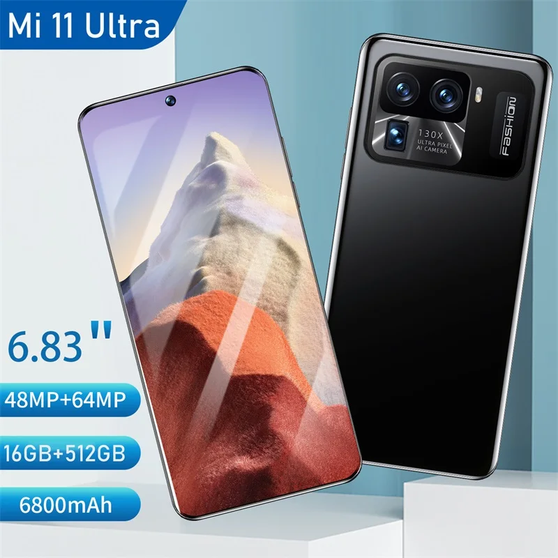 Новинка смартфон глобальная версия Mi 11 Ultra Android 6 83 дюйма 16 ГБ + 512 Snapdragon 888 камера 64