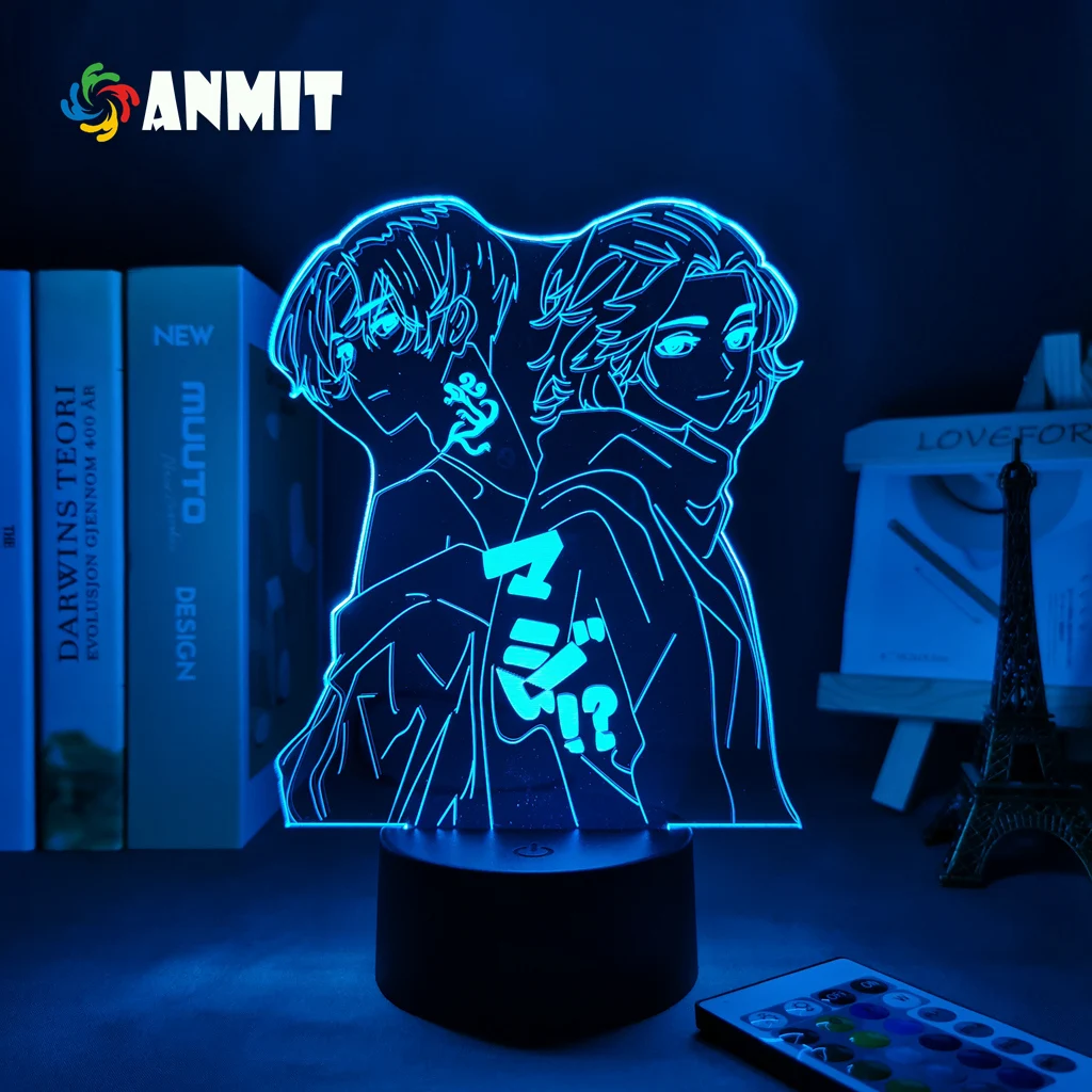 

Manga 3d Light Tokyo Revengers Mikey Led Lamp for Child Bedroom Decor Night Light Birthday Gift Room Table Anime Tokyo Revengers