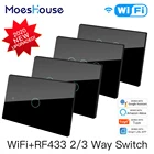 Смарт Стекло Панель выключатель Smart Lifeприложение Tuya мульти-Управление ассоциации голос Управление с Alexa,Google Home,1234 Gang