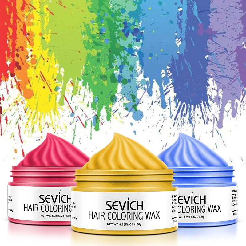 Sevich Fashion Temporary 10 Colors Hair Wax Dye Cream Styling Pomade Blue Color Strong for Women/Men | Красота и здоровье