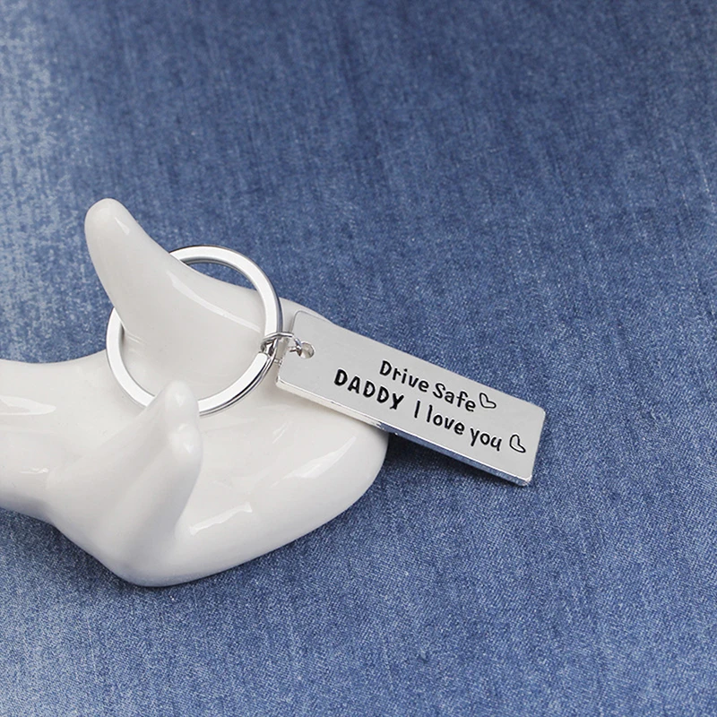 Безопасность вождения автомобиля брелок папа я люблю тебя Нержавеющая сталь