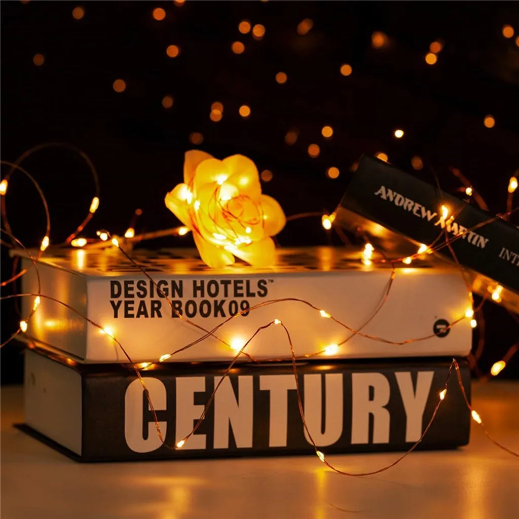 100LED 10 м освещение строка Медный провод лампы окружающего света Управление